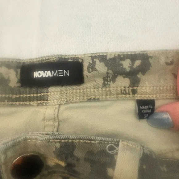 In Action Camo Stacked Skinny Flare Jeans Novamen W 30 - Picture 4 of 11